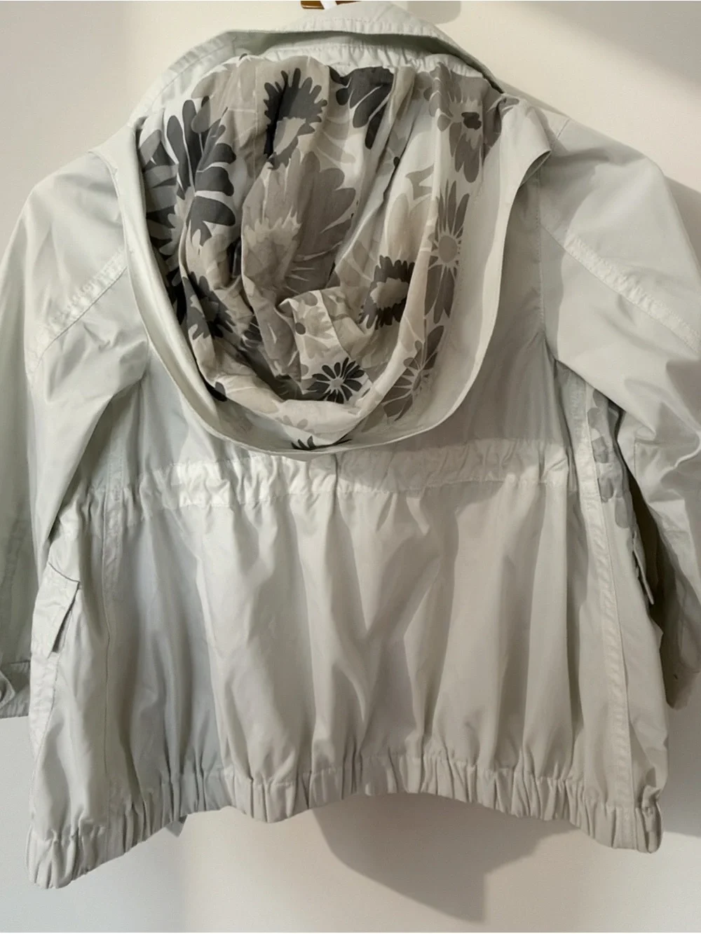 Little Marc Jacobs Cream Hooded Raincoat with Yellow Trim